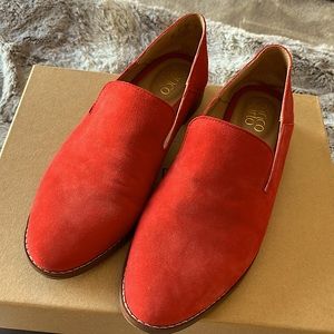 Red suede Franco Sarto Loafers